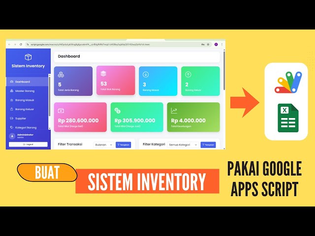 CREATE A PROFESSIONAL INVENTORY SYSTEM in Google Sheets Apps Script Tutorial