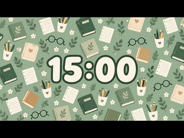 Clean Up Your Desk & Reset 🌿 | 15 Minute Timer with Music for Classroom