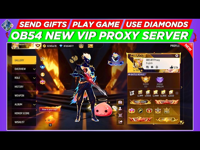 How To Download Free Fire OB54 New Proxy Server | Latest VIP Proxy Server Free Fire New Update OB 54