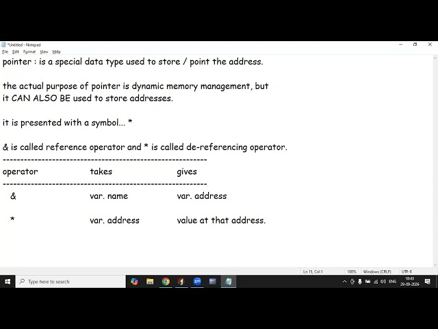 Pointers in C