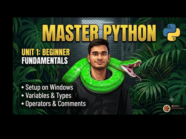 Python Tutorial for Beginners in Hindi 🔥 | Complete Python Course 2026 | Unit 1:Beginner Fundamental