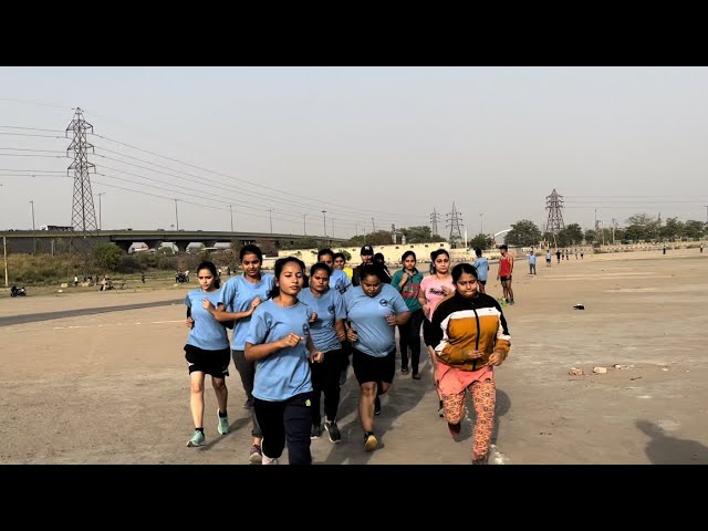 girls 2400mtr final time trial !! upsi physical batch 2022