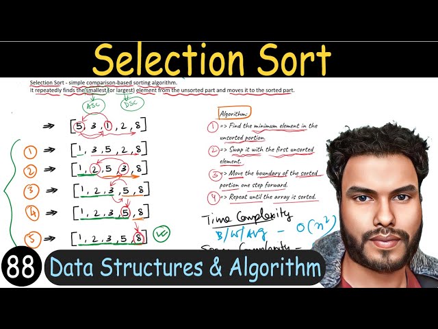 88 - Selection Sort Algorithm | Selection Sort Program in C
