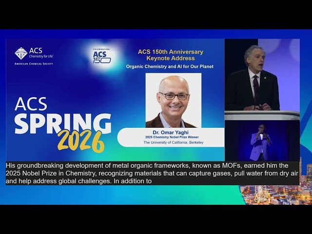 ACS Spring 2026 – 150th Anniversary Keynote Address by Dr. Omar Yaghi