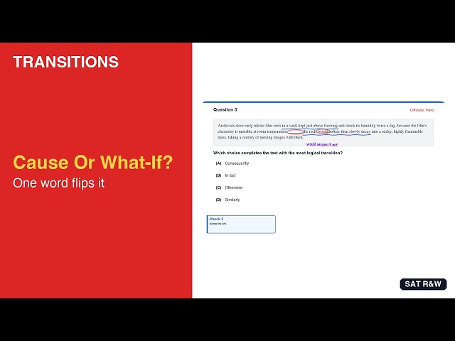 SAT Transitions — Pick the Right Word Every Time