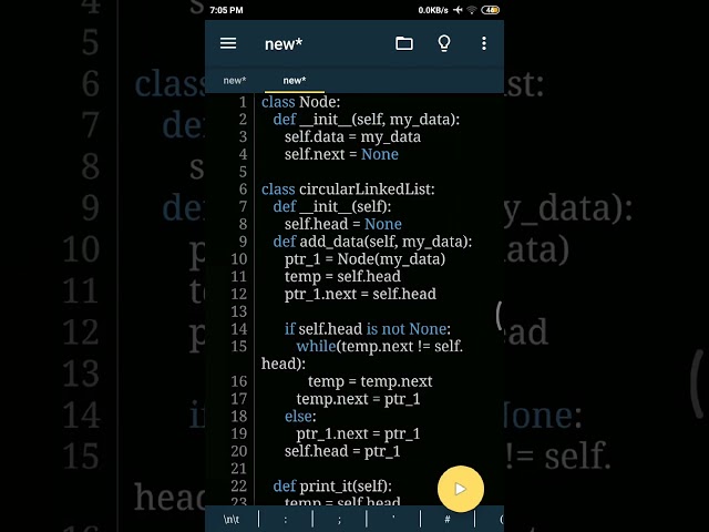 Circular Linked List In Python