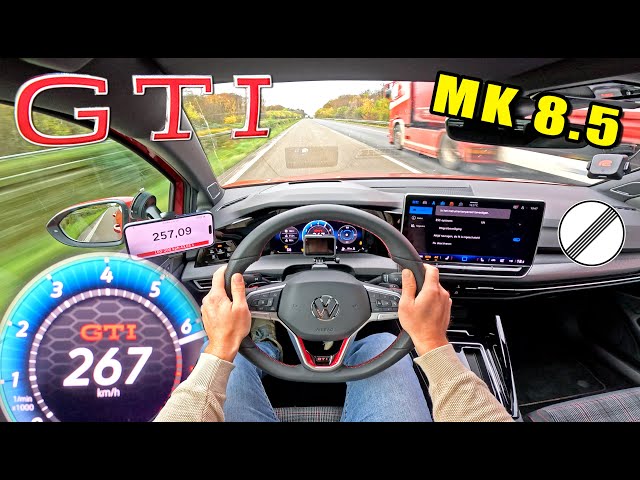 2025 NEW! VW GOLF GTI MK8.5 // TOP SPEED on AUTOBAHN