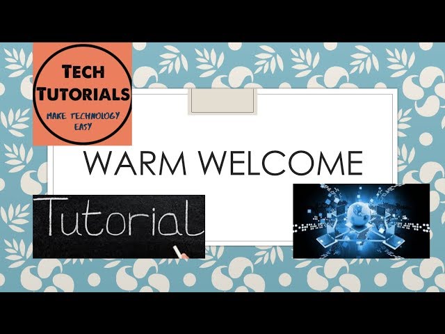 Welcome to Tech Tutorials