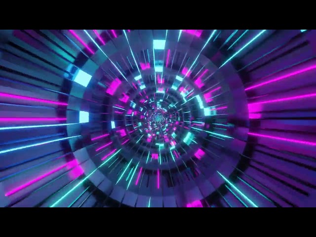 Magnificent Hypnotic Metallic VJ LOOP NEON Tunnel Abstract Background Video 4k Visuals Party Lights