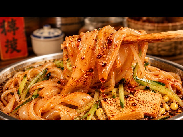 A Day as a Street Food Vendor: Serving Chilled Liangpi (Satisfying First-Person POV)