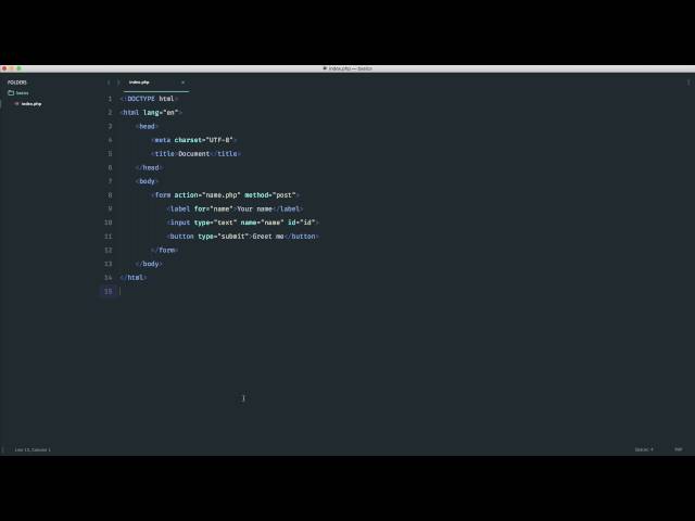 PHP Basics: Practical projects: Submitting a form (33/35)