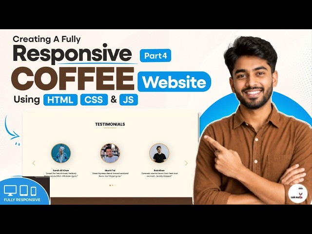 Build This Responsive COFFEE Website Using HTML, CSS & JS (Part 4)
