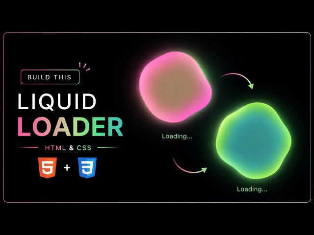 Modern Blob Loading Animation | HTML & CSS Tutorial