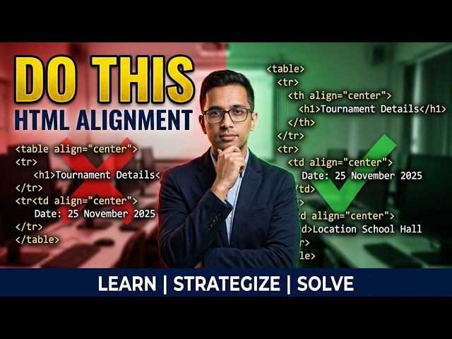 Master Basic HTML Tags! | Head, Body & Alignment | Grade 12 CAT June 2025
