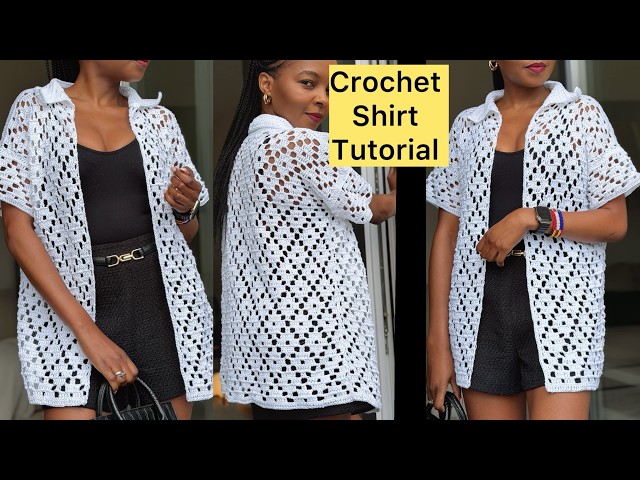 Crochet Diamond 💎 Shirt Tutorial /DIY Summer Top Pattern Step by Step / Crochet Cardigan 