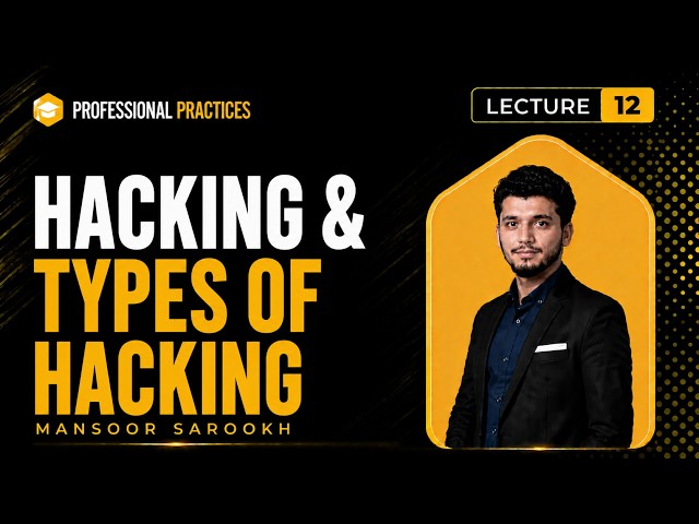 Introduction to Hacking | 7 Types of Hacking Explained | Professional Practices | Mansoor Sarookh