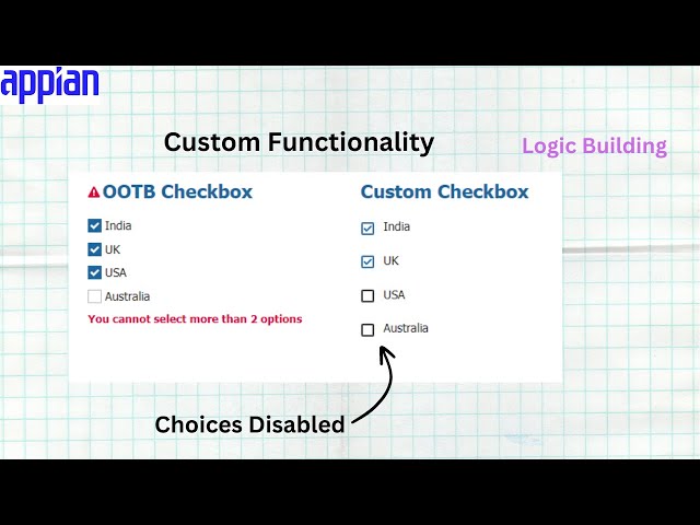 Custom Checbox | Logic Builing Concept | Appian tutorials