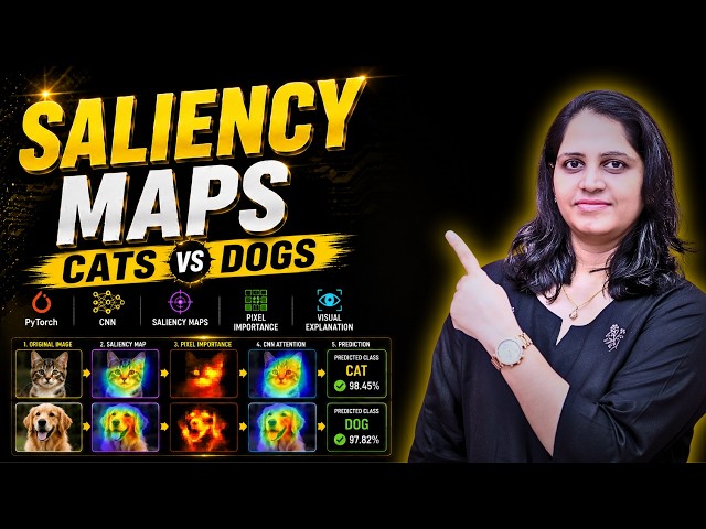 Saliency Maps | CNN Feature Visualization on Cats vs Dogs | Understand CNN Predictions | DL | AI