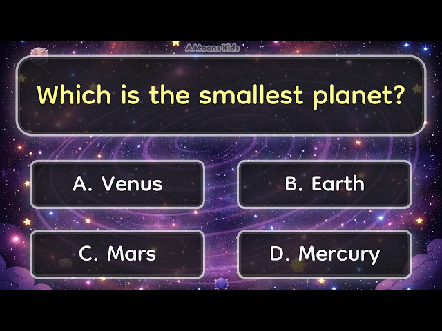 Solar System Quiz for Kids |  Space Quiz Questions & Answers | GK Quiz for Kids
