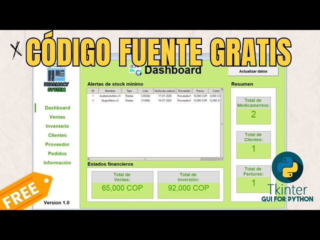 FREE Pharmacy System Source Code 💊 | Python Tkinter GUI