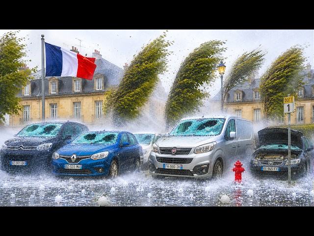 Severe Storms Hit France: Large Hail in Besançon, Powerful Winds Near Paris