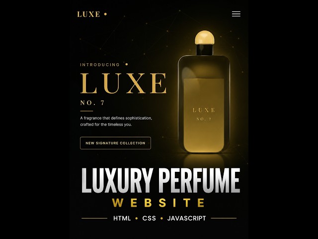 Luxury Perfume Landing Page | HTML CSS JavaScript