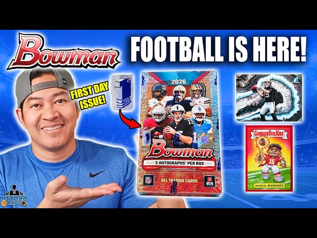 EARLY 👀 LOOK!!  🔥 RIPPING A 2026 BOWMAN 🏈 FOOTBALL FIRST DAY ISSUE (FDI) BOX! 🔥(BOOM!)