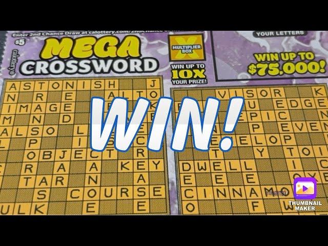Mega Crossword ‼️ #california #lottery #scratchers #gambling #shortvideo #crossword 