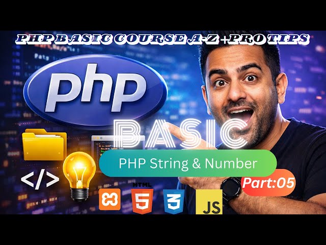 PHP String and Number Tutorial in Bangla | Learn PHP string & number build-in Methods Step by Step