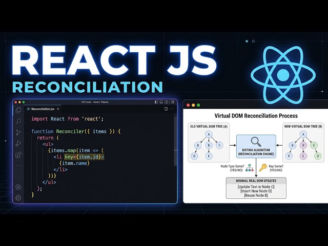 React Reconciliation Explained Simply | Virtual DOM & Diffing Algorithm