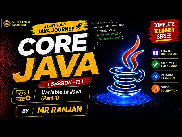 Core Java (session -13) | Variables in Java | #education #java #corejava#training #coding #ameerpet 