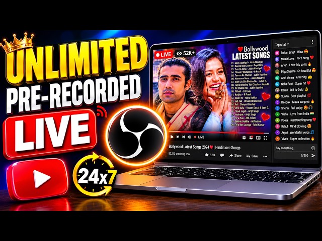 Unlimited 24/7 Live Streaming on YouTube Using OBS Studio