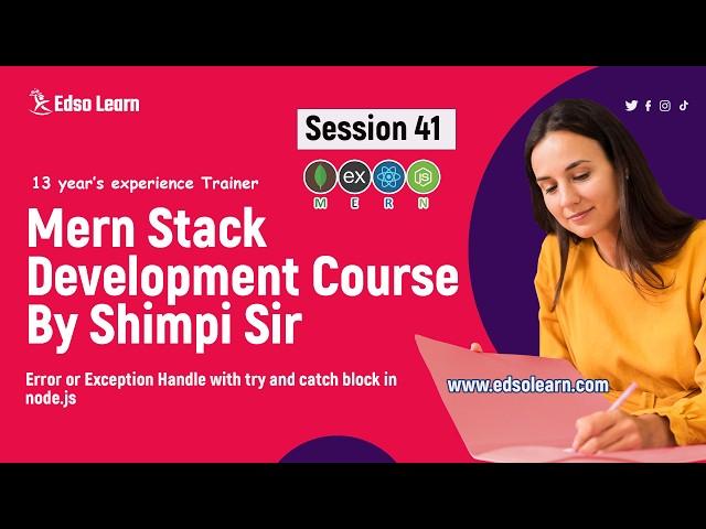 Error Handling with Try and Catch Blocks in Node.js | Session 41 | Edso Learn
