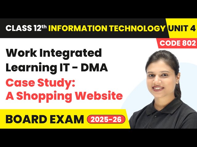 Chapter 4 4   A Shopping Website, A Case Study   Work Integrated Learning IT   DMA  Class 12th Infor