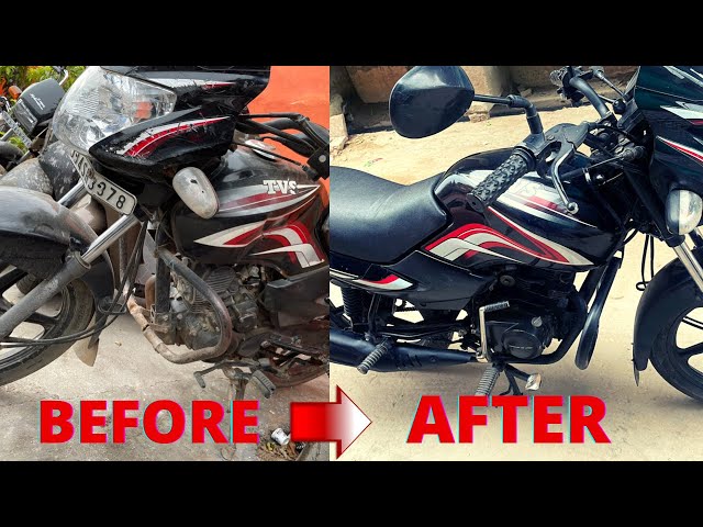 TVS SPORTS MODIFIED || Tvs sports restoration with new sticker nd full bike repaint ||Being asif