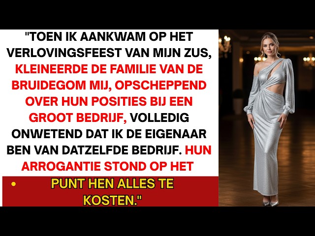 Ze hebben me bespot bij de verloving van mijn zus—toen onthulde ik dat ik hun bedrijf bezit en.