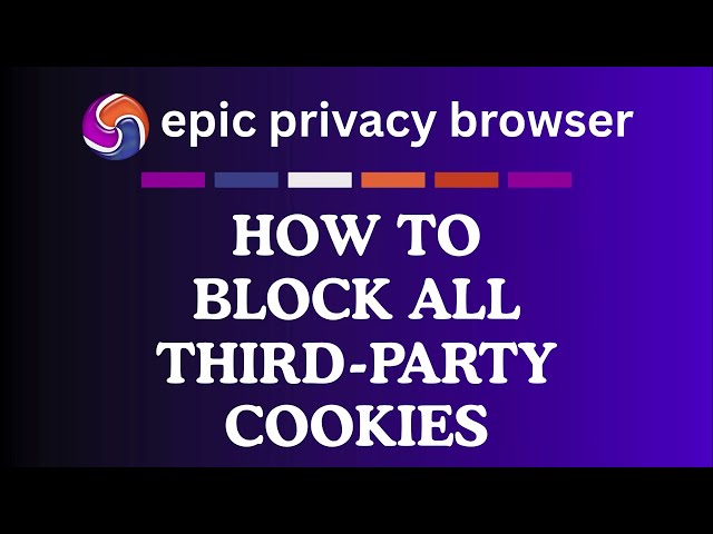 How to Block All Third-Party Cookies on the Epic Privacy Browser | PC Tutorial 👍
