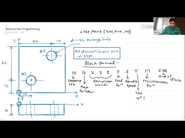 Manual Part Programming - Drilling - 1