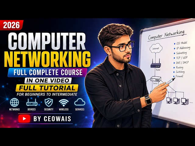 Computer Networking Full Complete Course in One Video Full Tutorial for Beginners to Intermediate