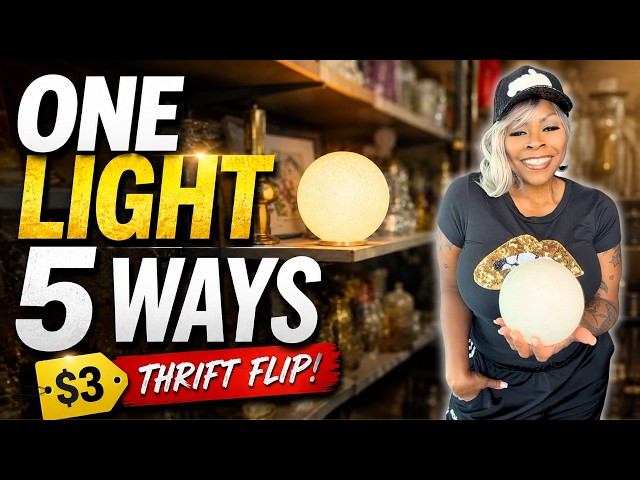 I Bought a UGLY $3 Light, You Won't BELIEVE the 5 DIY Transformations! #homedecor