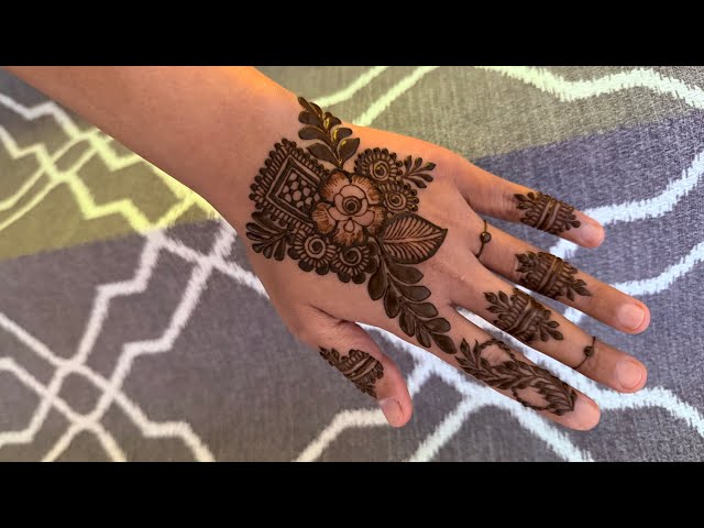 This 5 Minute Floral Mehndi Looks Like it Took Hours 😱🌸 Step by Step 2026 #viral #trending
