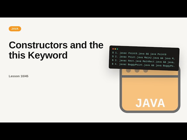 Constructors and the this Keyword | Java Tutorial