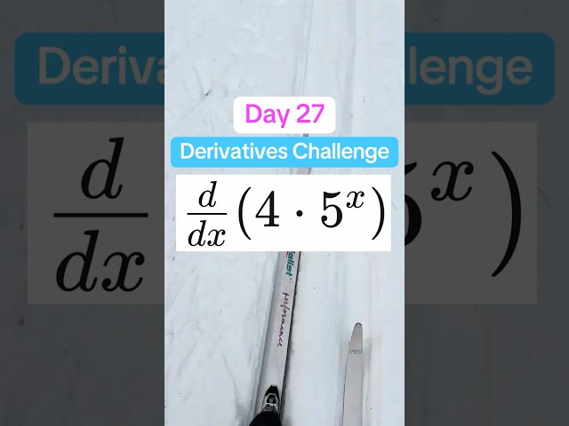 Day 27 Derivatives Math Challenge🎉How to take the derivative when x is in the exponant? #maths #fyp