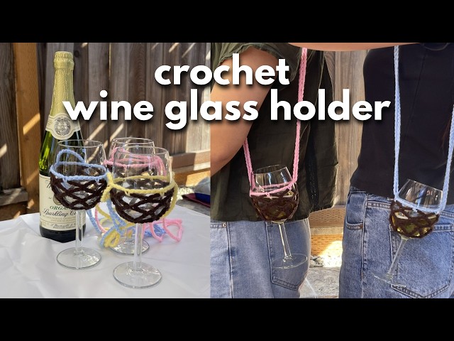 Crochet Wine Glass Holder Tutorial | Easy Beginner Pattern