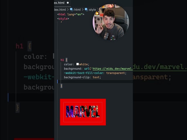 Letters with background image in CSS
