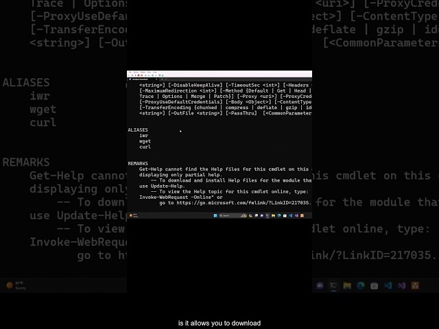 Powershell Command: "invoke-webrequest"