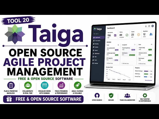 Tool 20 - Taiga: Open Source Agile Project Management | Free & Open Source Software | Uplatz