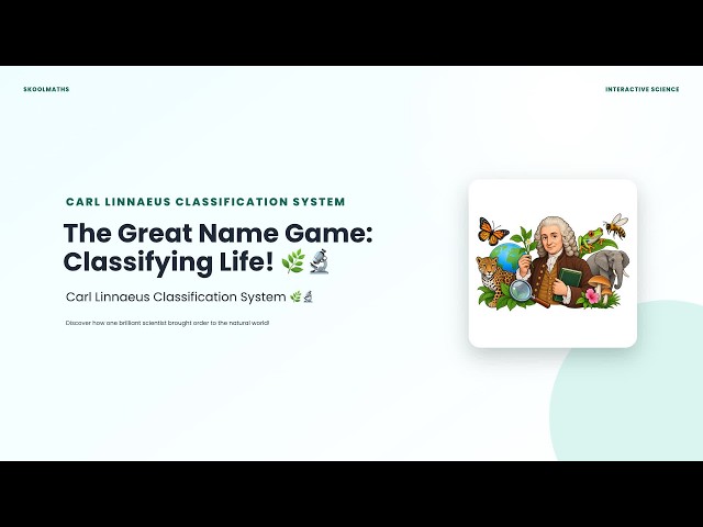 Carl Linnaeus Classification System Explained | Kingdoms & Scientific Names