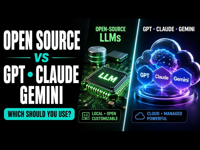 Open-Source LLMs vs GPT, Claude & Gemini: Which Should You Use?