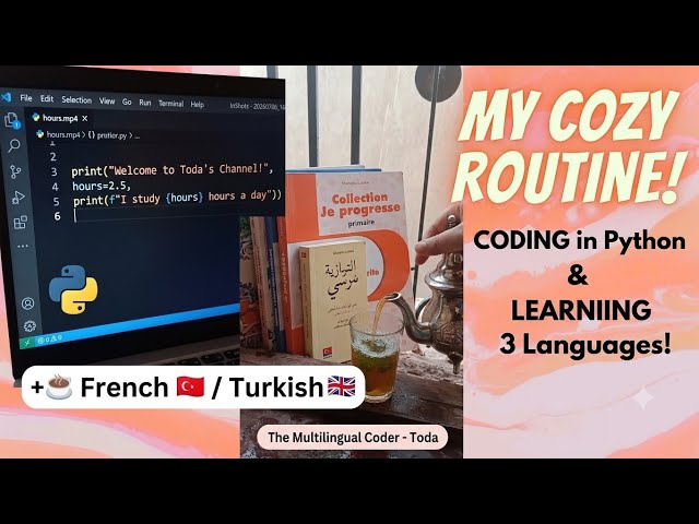 A Day in the Life of a Multilingual Coder ✨ (Python, French & Tea)